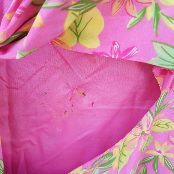 Vintage Floral Silk Dress - Picture 5 of 7